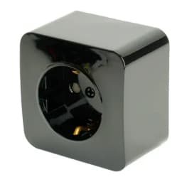 Розетка 1местная сз открытой установки STEKKER 250В 16А IP20 серия София черный MST161102 49314