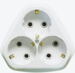 Розетка 3-м СП РС10/16-835 16А IP20 с заземл. бел. Кунцево 5929