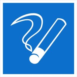 Знак наклейка D03 "Место курения" (200х200) ГОСТ 12.4.026-2015 EKF PROxima