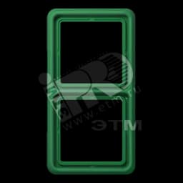 Рамка 2 поста универсальная зеленая JUNG