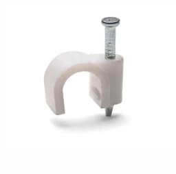 Скоба пластиковая с гвоздем, д.3 - 5 мм (200 шт/уп)