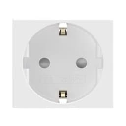 Розетка 1-м 2мод. Viva 16А IP20 2P+E с заземл. защ. шторки бел. DKC 45005