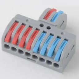 Клемма СМК 2х4 проходная разветвительная 2 полюса, с монтажной площадкой (1 ввод, 4 вывода на полюс)