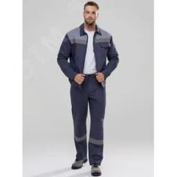 Костюм Флагман-Фаворит-1 СОП IMP (тк.Саржа,250) брюки, т.серый/св.серый, р. 60-62/170-176