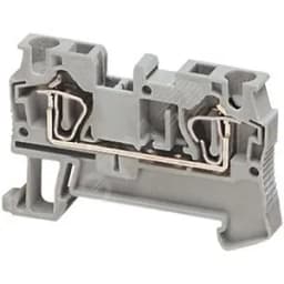 Клеммник пружинный проходной 4мм.кв 2 точки подключения синий