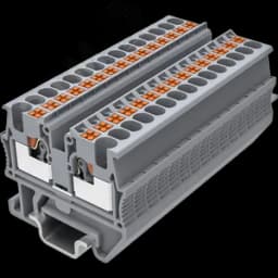 Клемма мини TP 1-1 проходная, Push-in, сечение 1,5 мм. кв., DIN 15, серая SUPU