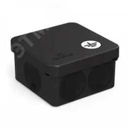 Коробка уравнивания потенциалов (КУП) 60-0200-9005-У для прямого монтажа двухкомпонентная безгалогенная (HF) черная 70х70х40 (150шт/кор) Промрукав