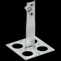 Держатель проводника круглого 6-10мм винтовой для плоской кровли h=150мм оцинкованная сталь IEK