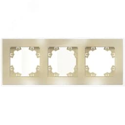 Афина рамка стеклянная трехместная универсальная, золото (еврослот)