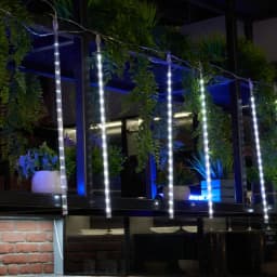 Светодиодная гирлянда Feron CL586 занавес Сосульки 4505м сетевой шнур 3м 5000K динамичный c питанием от сети 230V прозрачный шнур 51453