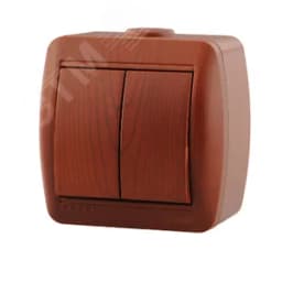 Ната Выключатель двухклавишный вишня