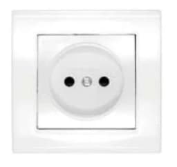 Розетка 1-м СП Бриллиант 16А IP20 без заземл. защ. шторки бел. UNIVersal 7947595