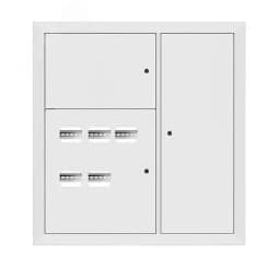 Щит этажный 5 кв. RAL9003 3 окна в ряд по гориз. (1000х950х160) Basic EKF