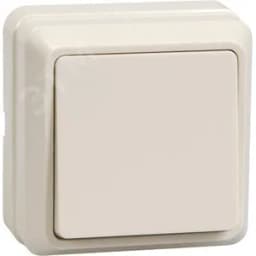 ОКТАВА Выключатель одноклавишный наружный бежевый 10А