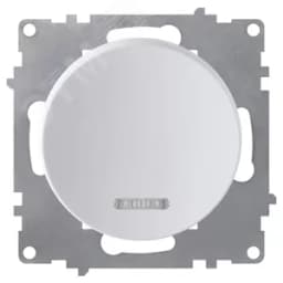 Выключатель одинарный с подсветкой, цвет белый (серия Florence) 2172778 ССТ