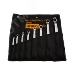 Набор ключей накидных разрезных двусторонних 8 (8-23) хромированные Hortz