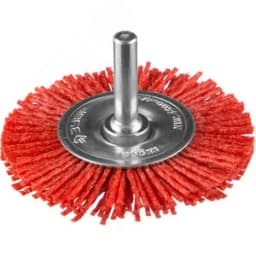 Щетка дисковая для дрели, нейлоновая проволока с абразивным покрытием, 63мм "Профессионал". ЗУБР