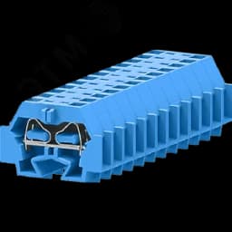 Клемма TB концевая 1-1 с бок. подключ. с защелк. ножками, синяя