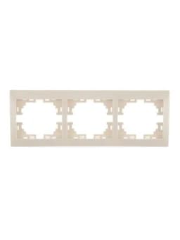 Рамка 3-м Mira горизонт. крем. LEZARD 701-0300-148