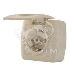 Демет Розетка с/з с крышкой крем