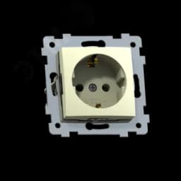 Мария Механизм розетки одноместной с/з скрытой установки РС16-445, слоновая кость