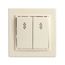 Переключатель 2клавишный STEKKER PSW10900802 250В 10А серия Эрна слоновая кость 39920