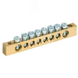 Шина PEN "земля-ноль" 6х9 мм 8х2 (8 группхкрепеж по краям), REXANT