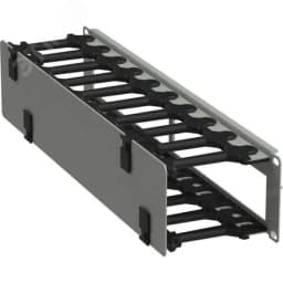 Кабель-органайзер горизонтальный 19" 2U серый РФ ITK