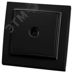 Розетка телевизионная, 75 Ом, 5-862МГц, Эрна, черный, Stekker