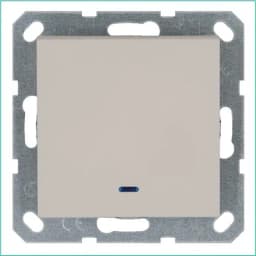 Выключатель 1-кл. 10А IP20 с подсветкой механизм тауп Jasmart G3011NT