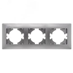 Рамка 3-местная Bravo, серебро