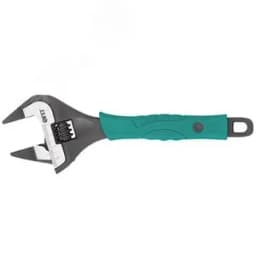 Ключ разводной "Карат", CrV, обточенные узкие губки, шкала, увелич.захват, прорезин.ручка 200 мм ( 39 мм ) 70202 FIT