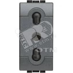 Розетка 2П с заземлением 16A 250В с защитными шторками