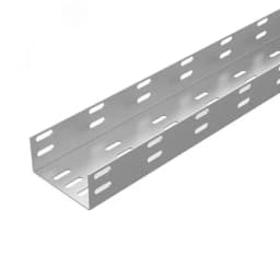 Лоток перфорированный ЛМ 600х65х2000 УТ1,5, оцинкованный лист S1,5