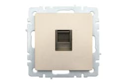 Розетка компьютерная СП RJ45 кат.5E BRITE РК10-БрШ механизм шампань IEK BR-K10-1-K37