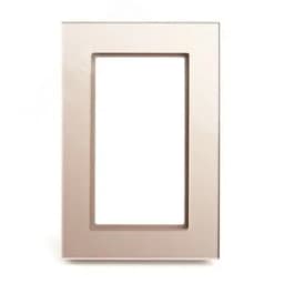 Рамка 2-местная (без перемычки), Катрин, шампань Stekker