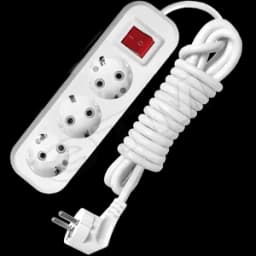 Удлинитель бытовой 3х3м с заземлением с выключателем 10А S-303 9631986 Универсал