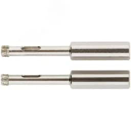 Коронки кольцевые по керамограниту, камню и кафелю алмазные, набор 2 шт, 6х67 мм FIT