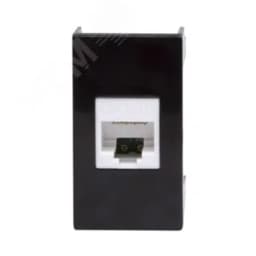 Розетка RJ-45 категория 5E Viva 1 модуль черная