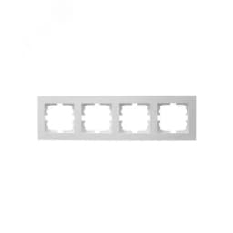 VESNA  Рамка 4-ая горизонтальная б/вст белая