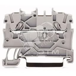 Клемма двухпроводная проходная 0.14-1 (1.5)мм.кв серая WAGO