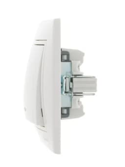 Выключатель 1-кл. СП Mira 10А IP20 с подсветкой с бел. вставкой бел. LEZARD 701-0202-111