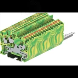 Клемма ТР 1-2 угловая земля, сечение 2,5 мм. кв., желто-зеленая