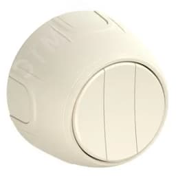 Выключатель тройной  Rotondo, цвет бежевый