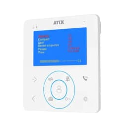 Комплект домофонии (монитор + выз.панель) AT-I-K410C/T White (AD-480W) белый Kit box Atix