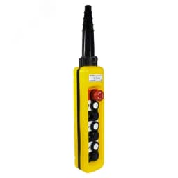 Пост кнопочный ПКТ-60Б У2, IP65, кнопка блокировка с фиксацией (красная), вверх, вниз, влево, вправо, вперёд, назад, 6NO