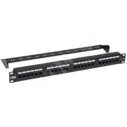 Патч-панель 1U кат 5е UTP 24 порта с кабельным органайзером