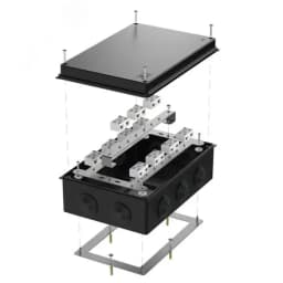Коробка огнестойкая разветвительная для кабель-канала 40-0460-FR6.0-4-8-Р Е15-Е60 RAL9005 85х85х45 (44 шт/кор) Промрукав