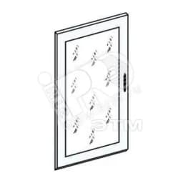 Дверь комплектного шкафа прозрачная 550мм 6 ряда