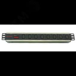 Блок розеток для 19 шкафов, 8 розеток IEC60320 С13, амперметр DKC